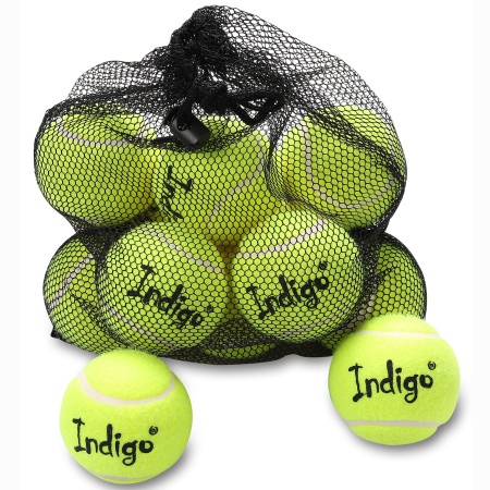 Купить Мяч для большого тенниса Indigo (12 шт в сетке) начальный уровень в Марксе 